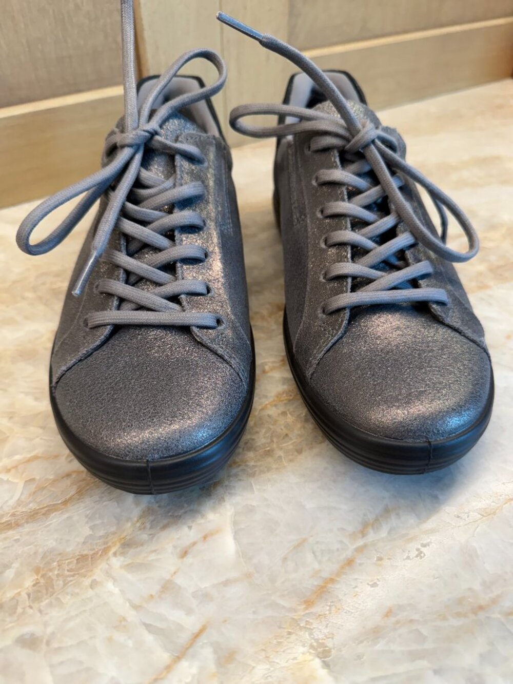 ECCO - Women's Soft 7 Easy Slip Sneaker - Steel/Black